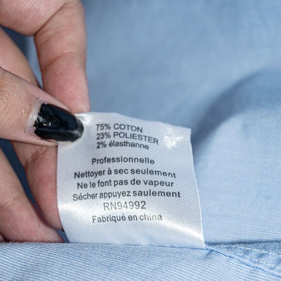 Jonathan Simkhai Women's Hi low Cropped front Oxford Shirt in Blue size Small - Picture 8 of 9